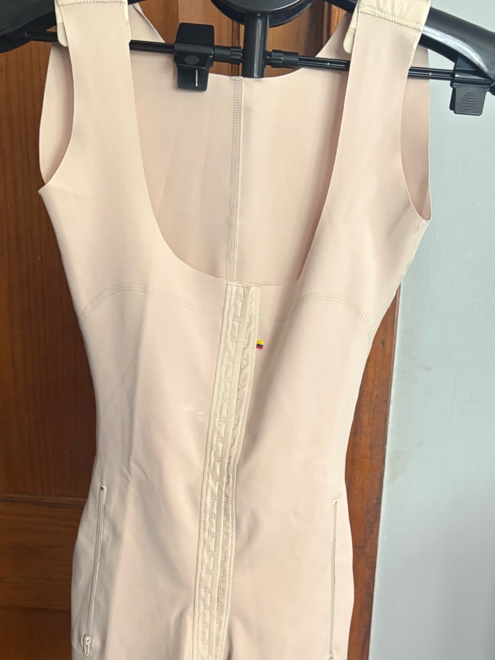 Women’s Colombian Faja Compression Bodysuit M214BF Beige Size L 36 Shapewear